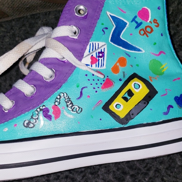 Converse Shoes - Converse high tops custom painted